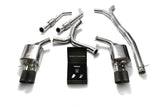 Armytrix Stainless Steel Valvetronic Catback System Quad Matte Black Tips for BRABUS Diffuser C43 AMG W205 2015-2021