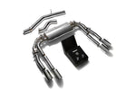 Armytrix Stainless Steel Valvetronic Catback Exhaust System Quad Chrome Silver Tips Audi S3 8V Sedan 2.0 Turbo 2013-2021