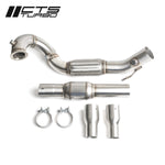 CTS Turbo MK6/MK7 Jetta SE 1.4T, MK7 Golf 1.4T 3" Downpipe with HIGH-FLOW CAT