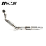 CTS Turbo MK6/MK7 Jetta SE 1.4T, MK7 Golf 1.4T 3" Downpipe with HIGH-FLOW CAT