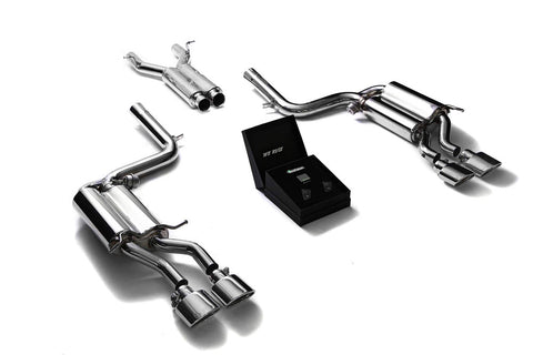 Armytrix Stainless Steel Valvetronic Catback Exhaust System Quad Chrome Tips Mercedes Benz C63 AMG W204 2008-2014