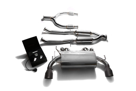 Armytrix Stainless Steel Valvetronic Catback Exhaust System Dual Matte Black Tips Nissan 370Z 2009-2020