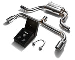 Armytrix Stainless Steel Valvetronic Catback Exhaust System Dual Chrome Silver Tips Volkswagen Golf | GTI MK6 2010-2014