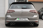 Armytrix Stainless Steel Valvetronic Catback Exhaust System Quad Matte Black Tips Volkswagen Golf R MK7 2014-2016