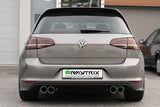 Armytrix Stainless Steel Valvetronic Catback Exhaust System Quad Carbon Tips Volkswagen Golf R MK7 2014-2016